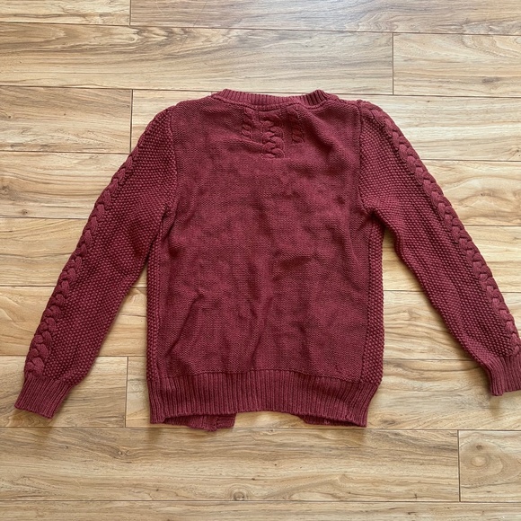 Fat Face Knitted Burgundy 100% cotton cardigan - Picture 4 of 4
